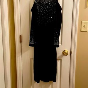 Black sequin party dress